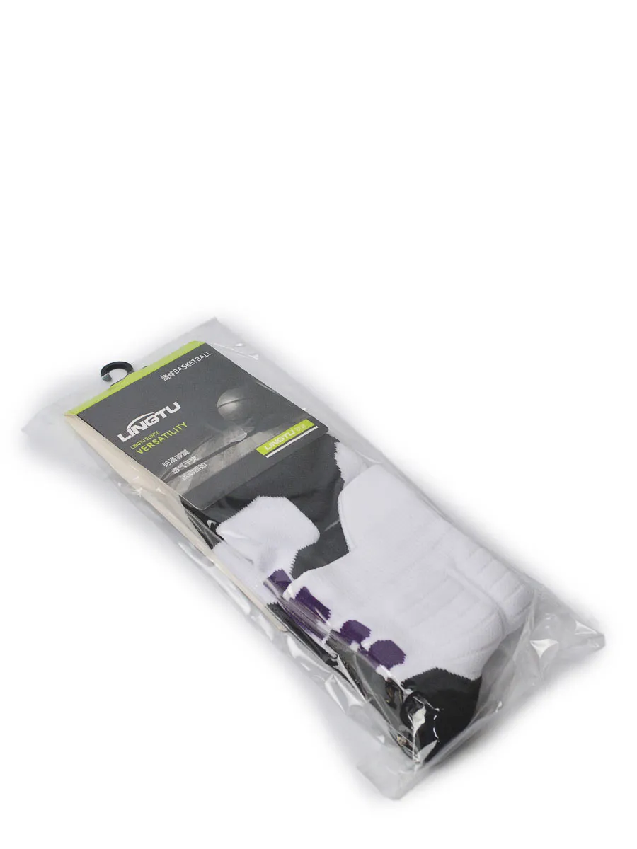 Socks - JCB - 3304 - White / Purple / Black