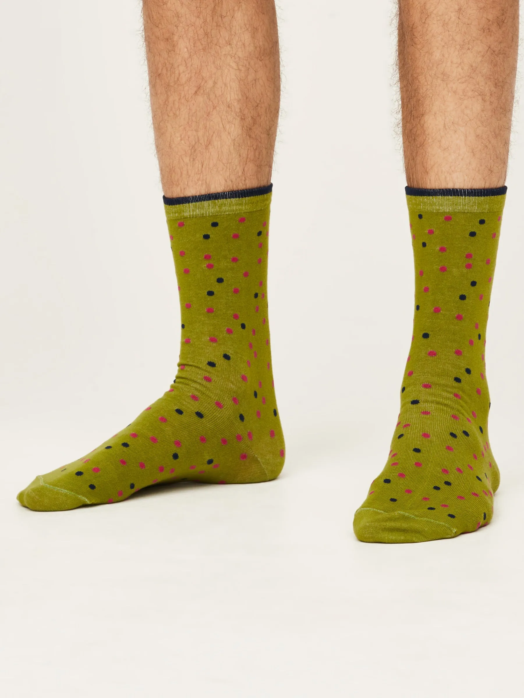 Spotty Socks - Olive Green