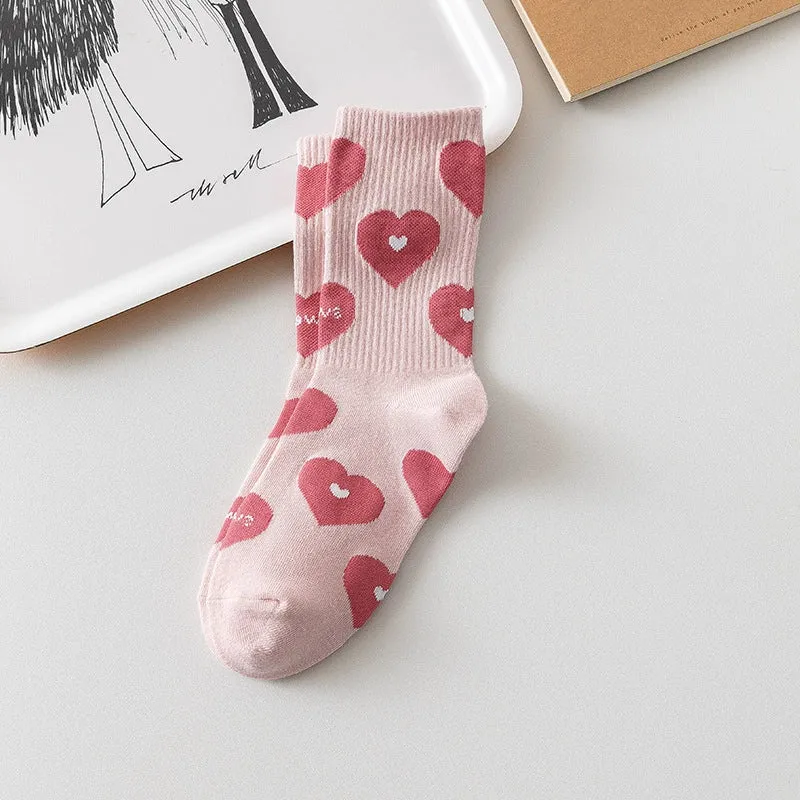 Sweet Strawberry Love Mid-Barrel Socks