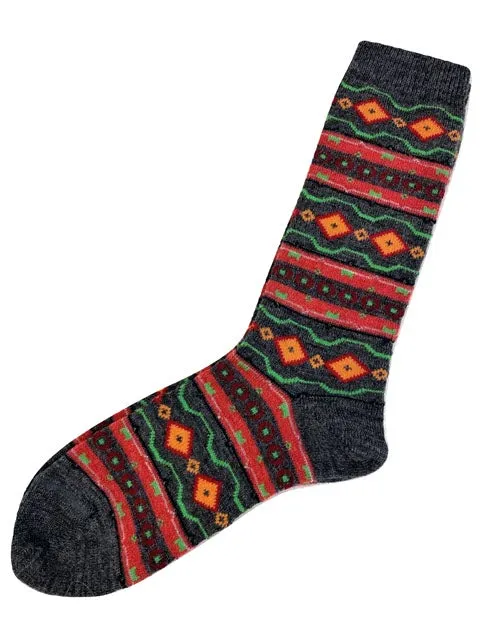 Tey-Art HI LO ALPACA SOCKS-Charcoal