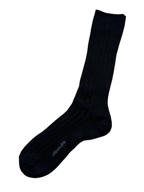 Tey-Art Trouser Alpaca Socks-Black