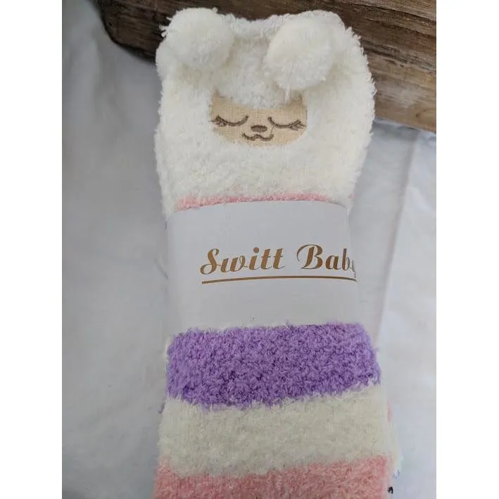 Thigh High Fuzzy Plush Socks, Leggings Adorable Animals to Keep Legs Warm! *