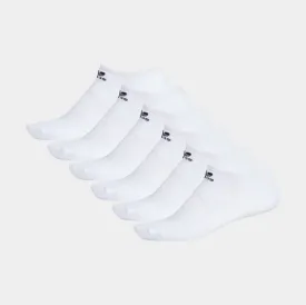 Trefoil 6 Pack No Show Mens Socks (White)