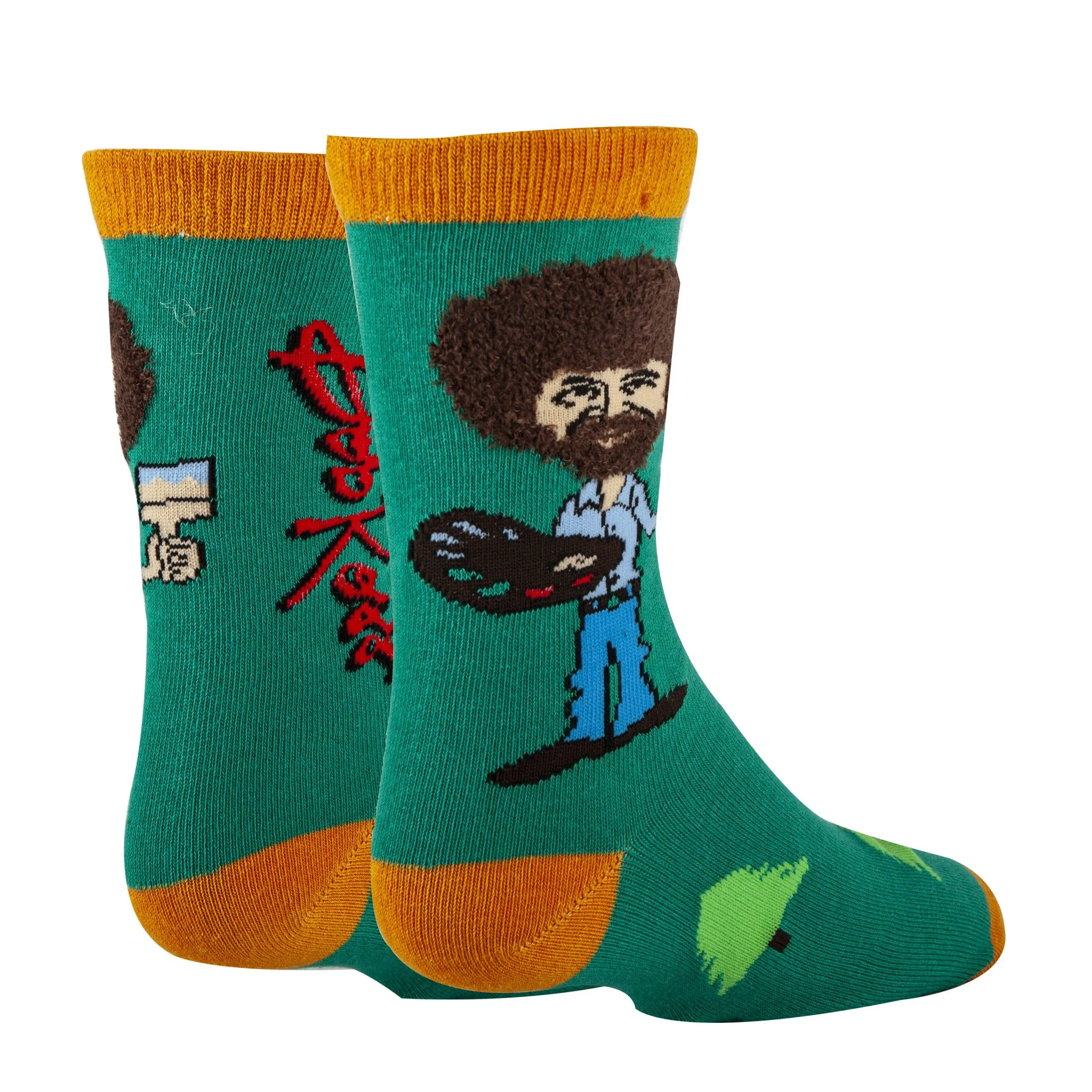 True Bob Ross | Kid's Cotton Crew Funny Socks