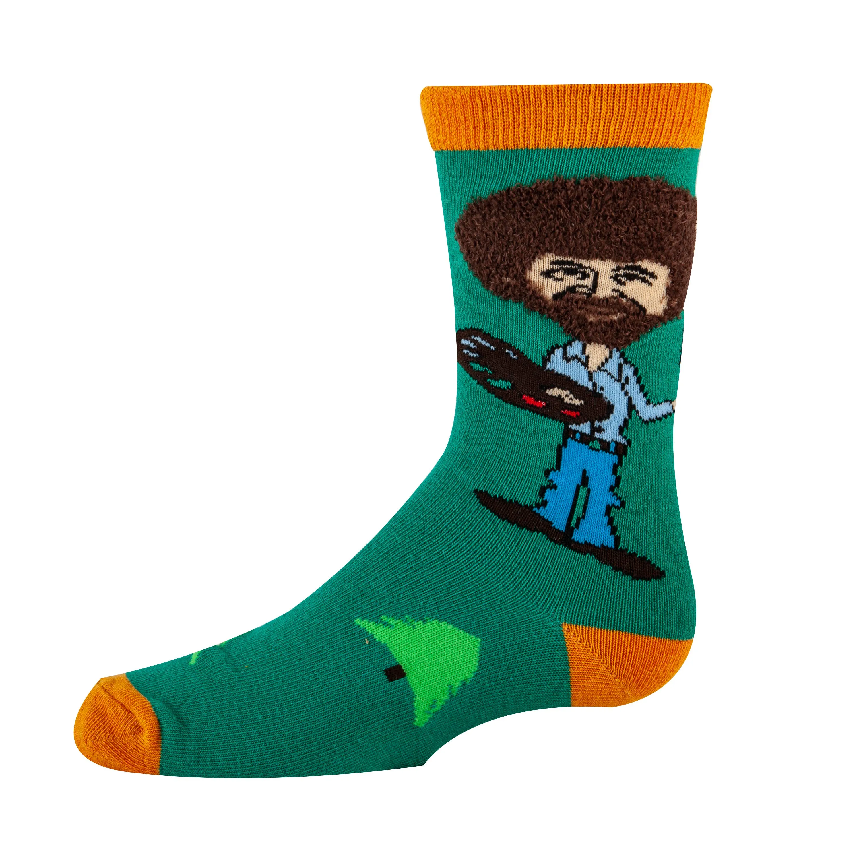 True Bob Ross | Kid's Cotton Crew Funny Socks