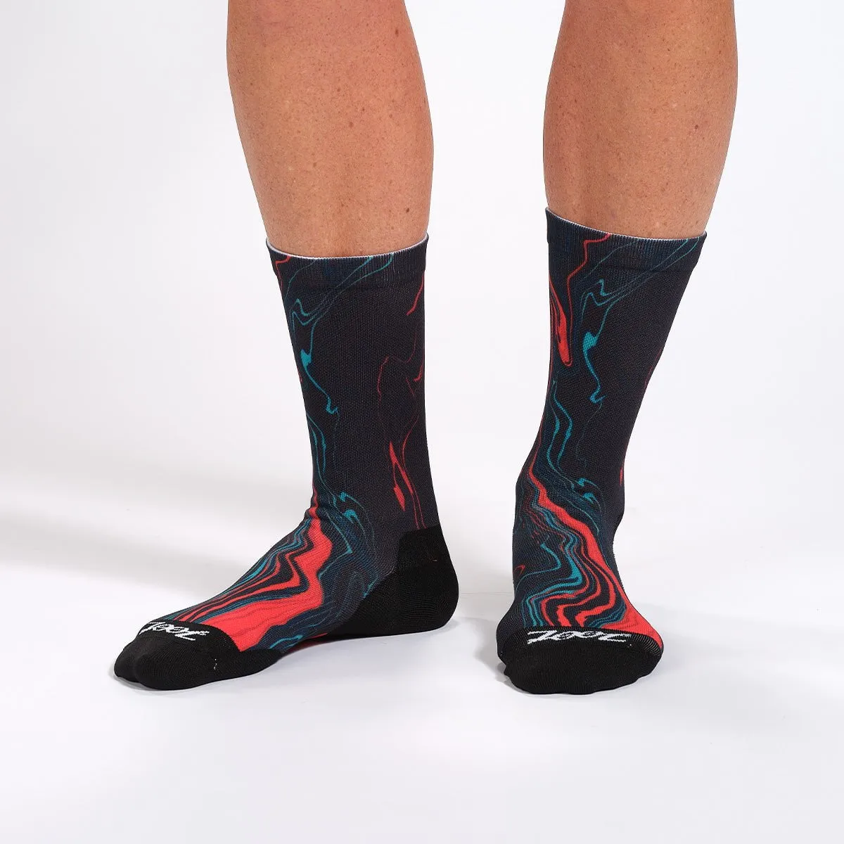 Unisex 6 Inch Sock - Lava