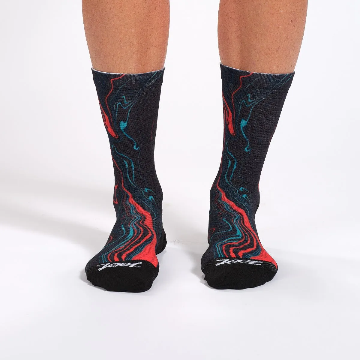 Unisex 6 Inch Sock - Lava