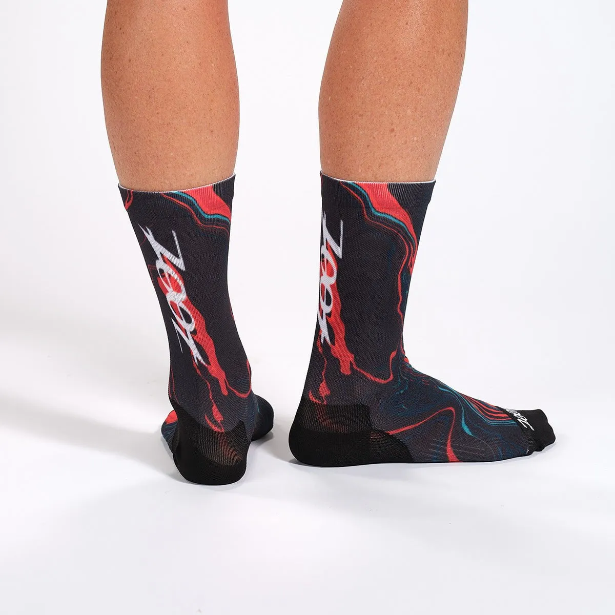 Unisex 6 Inch Sock - Lava