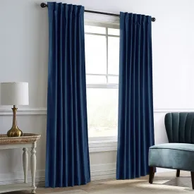 Velvet Room Darkening Thermal Insulated Rod Pocket Back Tab Window Curtains 2 Panels Set