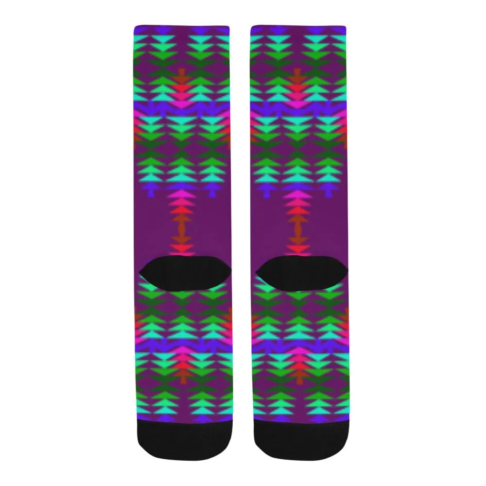 Violet Sage with Eagle Feather Trouser Socks