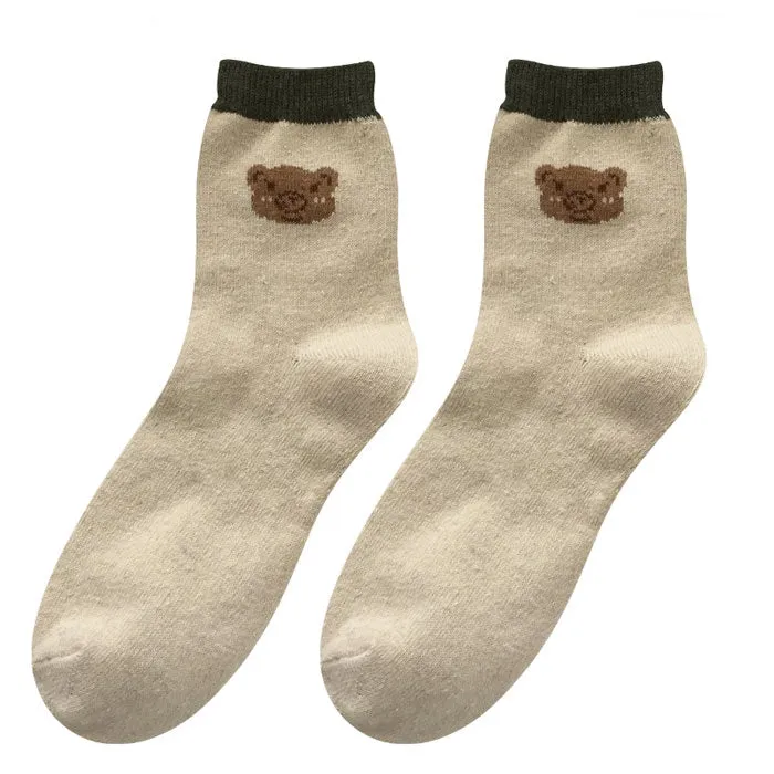 Warm Vibes Bear Socks