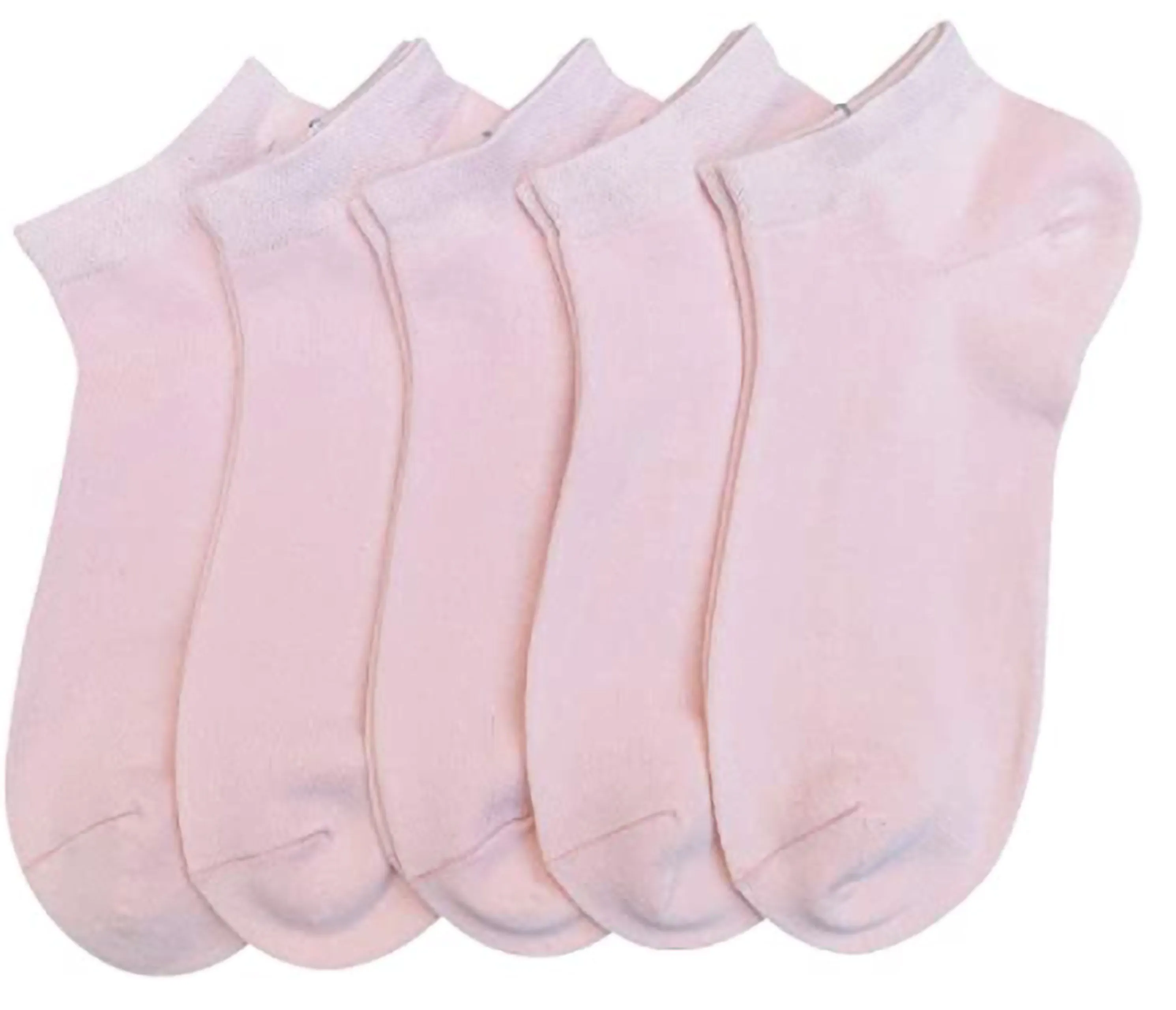 Women Bamboo Ankle Socks Low Cut Thin Sock Lightweight Pastal Color Soft Sock 5 Pairs