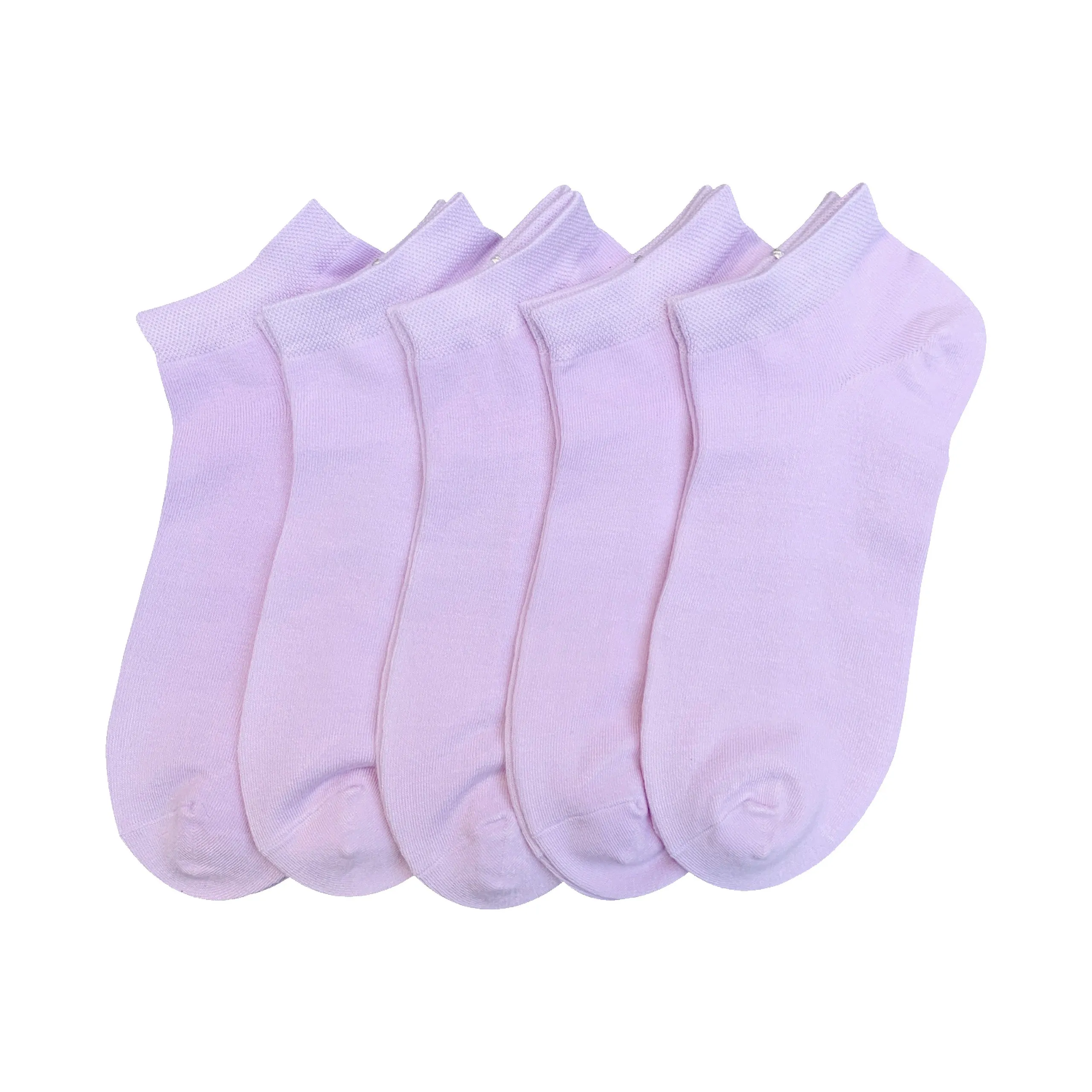 Women Bamboo Ankle Socks Low Cut Thin Sock Lightweight Pastal Color Soft Sock 5 Pairs