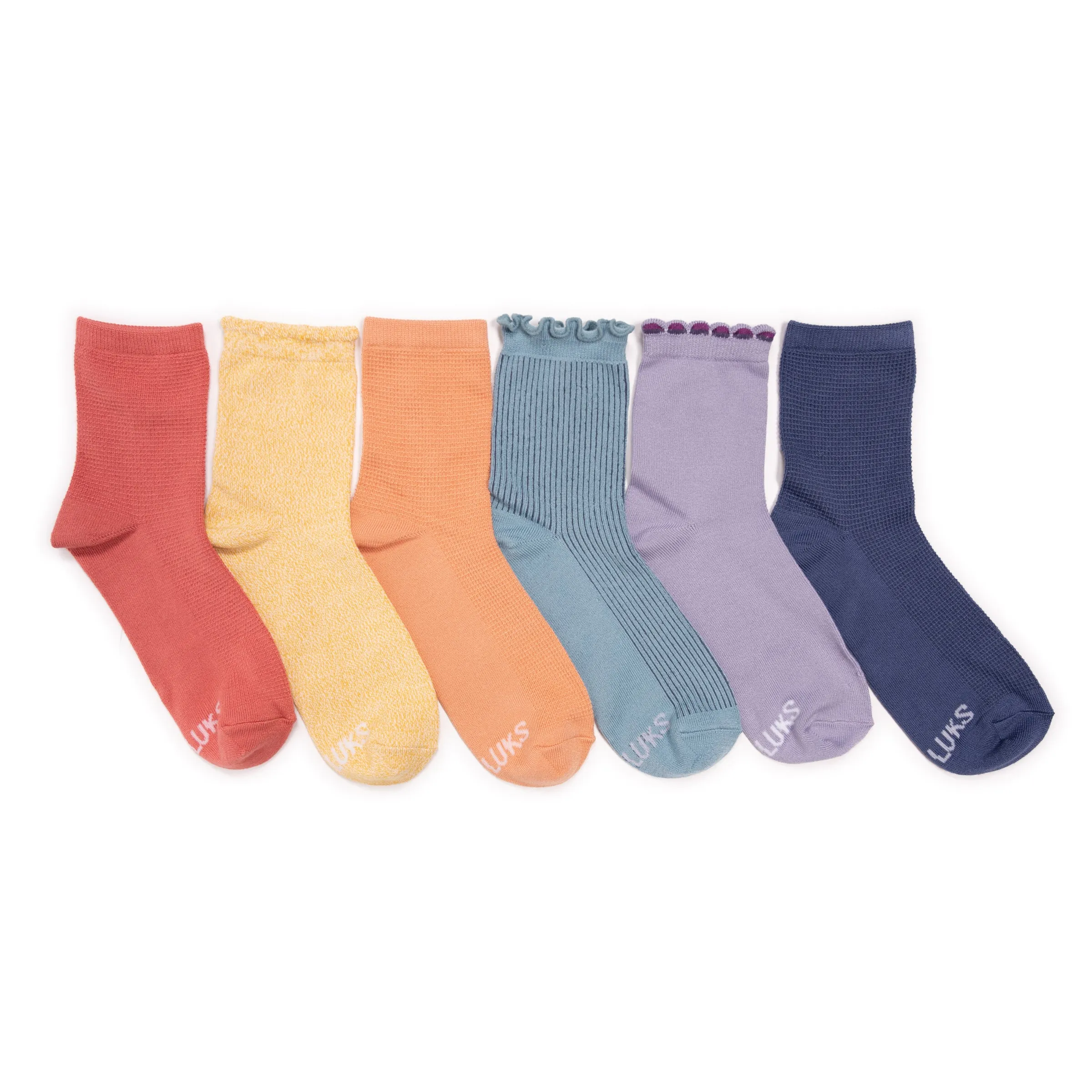 Women's 6 Pack Whisper Soft Crew Socks