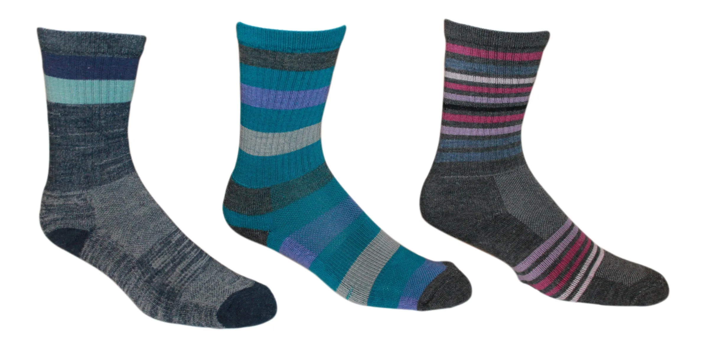 Womens 82% Super Soft Merino Wool Hiking Socks   - Made in USA