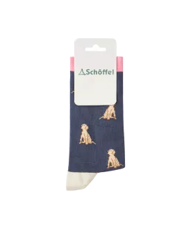 Women's Cotton Socks - Navy Labrador