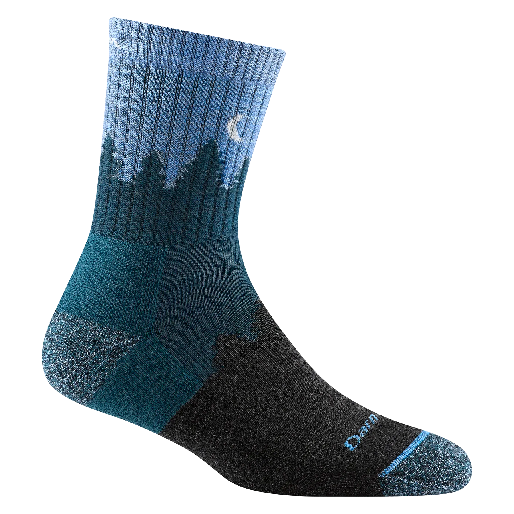 Women's Darn Tough Treeline Micro Crew Midweight Hiking Sock Color: Blue