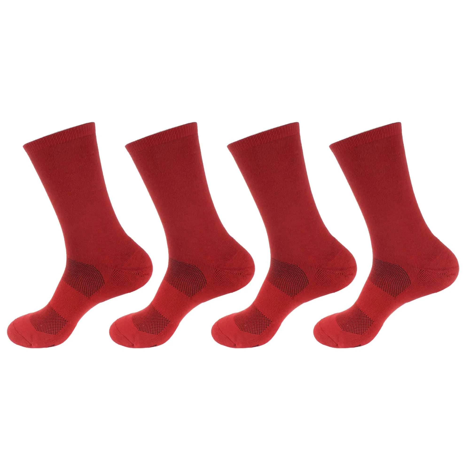 Women's Rayon from Bamboo Fiber Supported Heel and Toe Crew Socks - 4 Pair