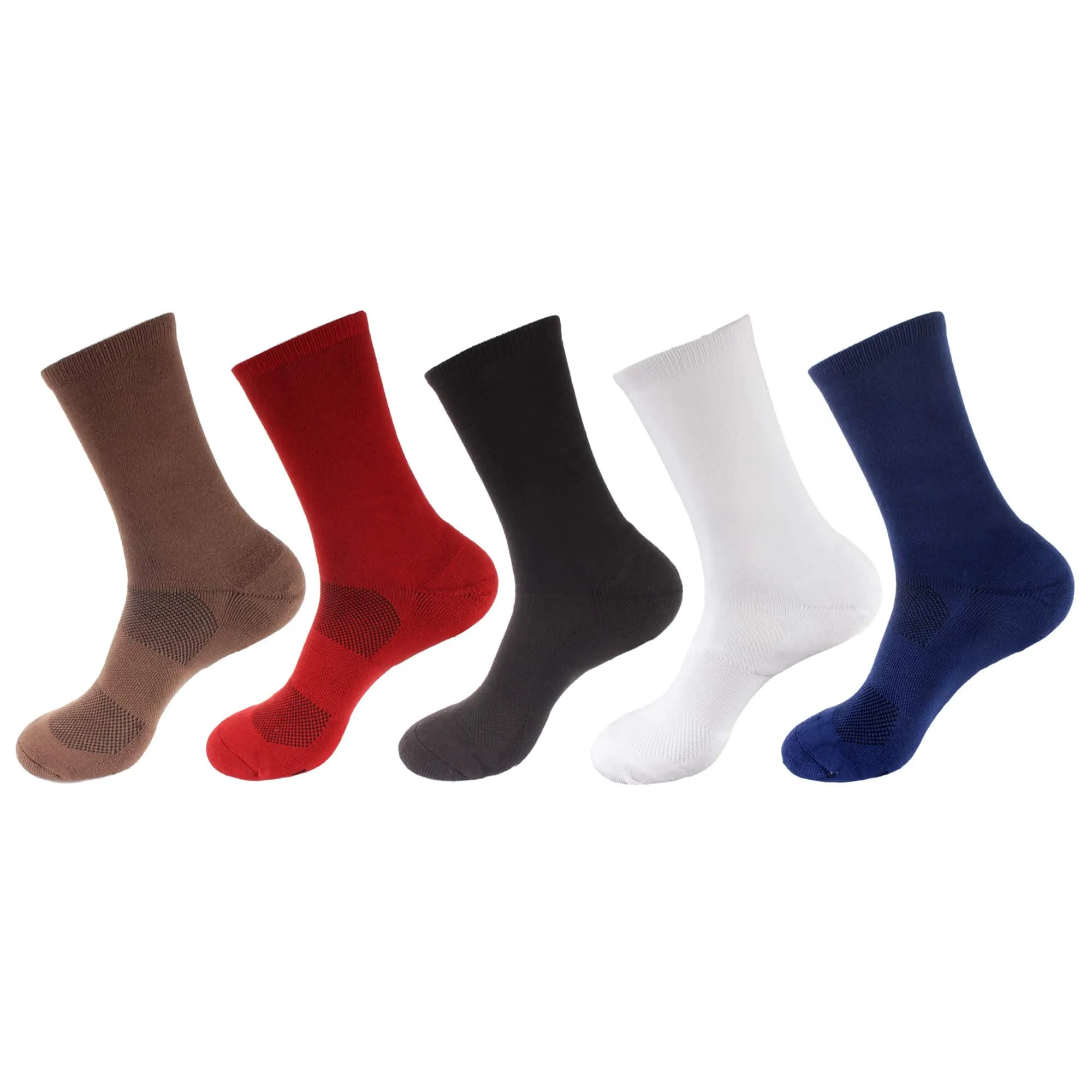 Women's Rayon from Bamboo Fiber Supported Heel and Toe Crew Socks - 4 Pair