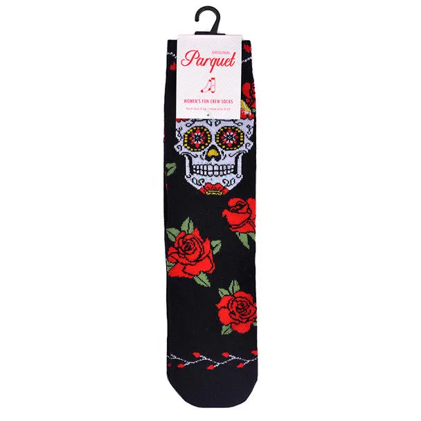 *Women's Sugar Skull Novelty Socks