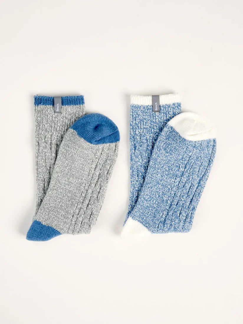 Women's Ultra-Soft Crew Socks (2 Pairs) - Denim