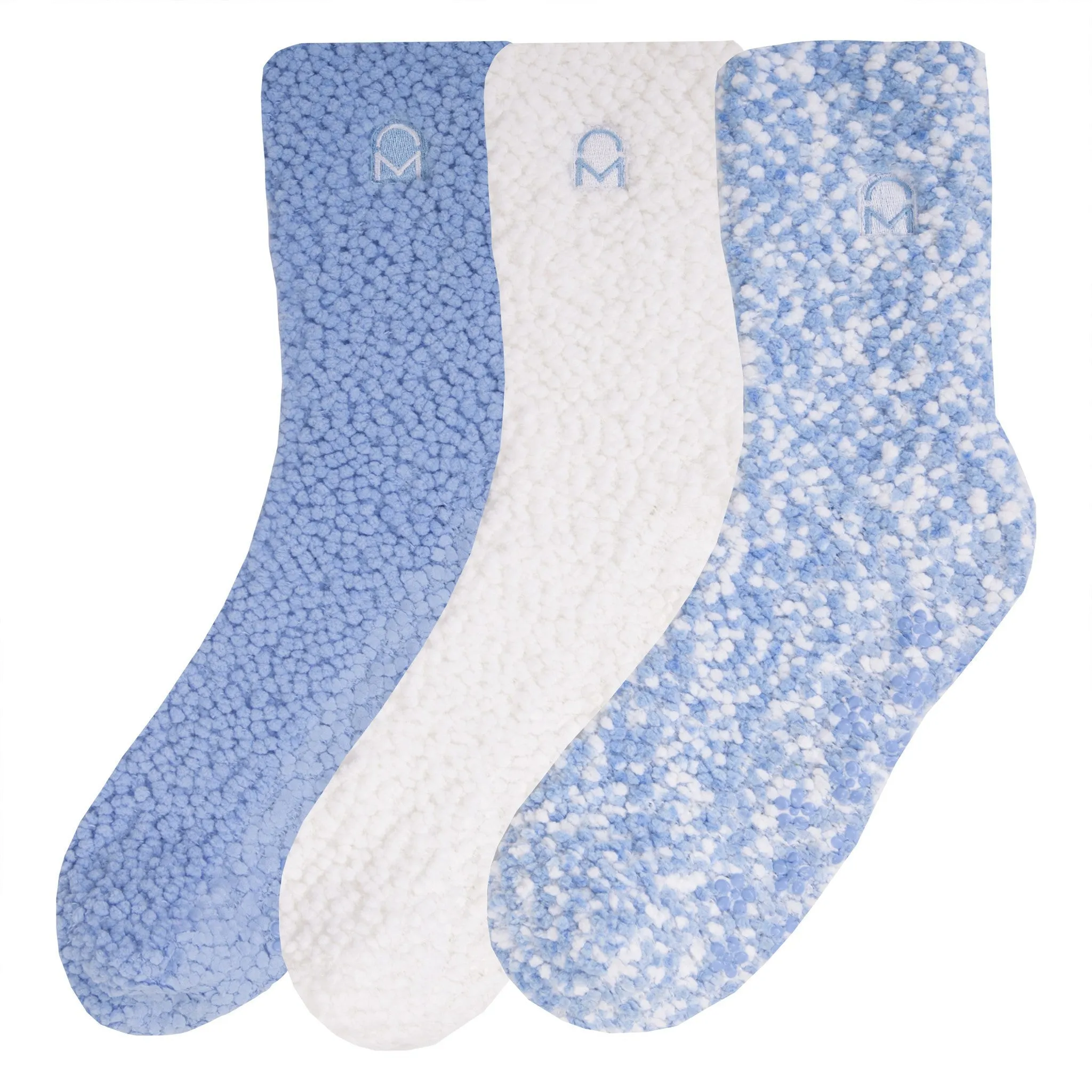 Women's Warm and Cozy Popcorn Yarn Crew Socks - 3 Pack