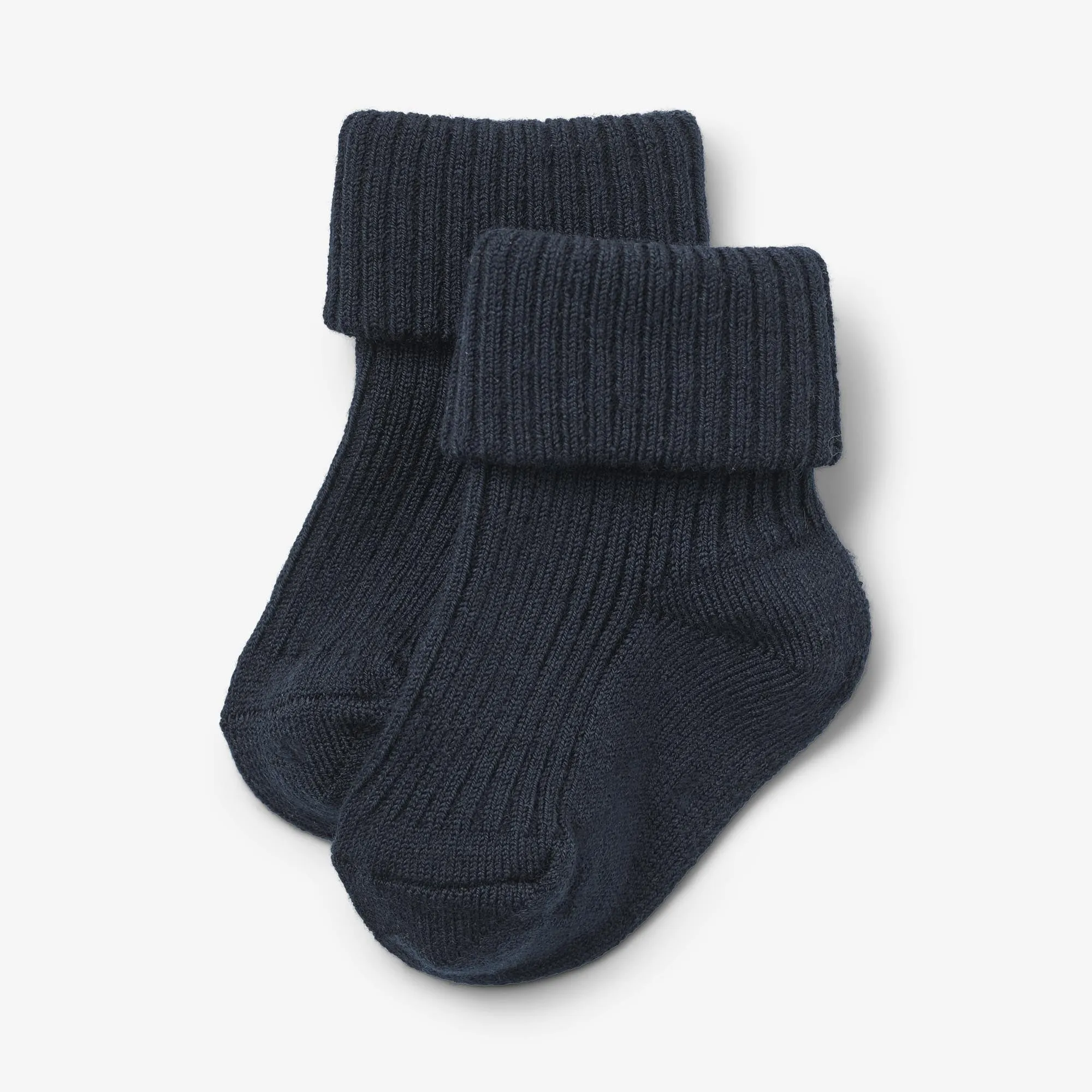 Wool Rib Socks Ziggy - navy