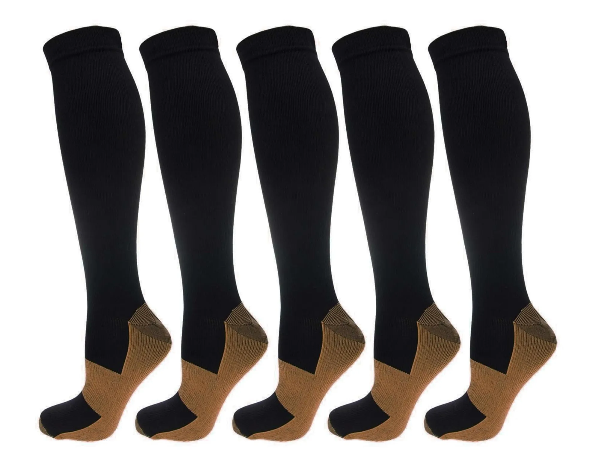 XFIT Copper Infused Compression Socks (5-Pack)