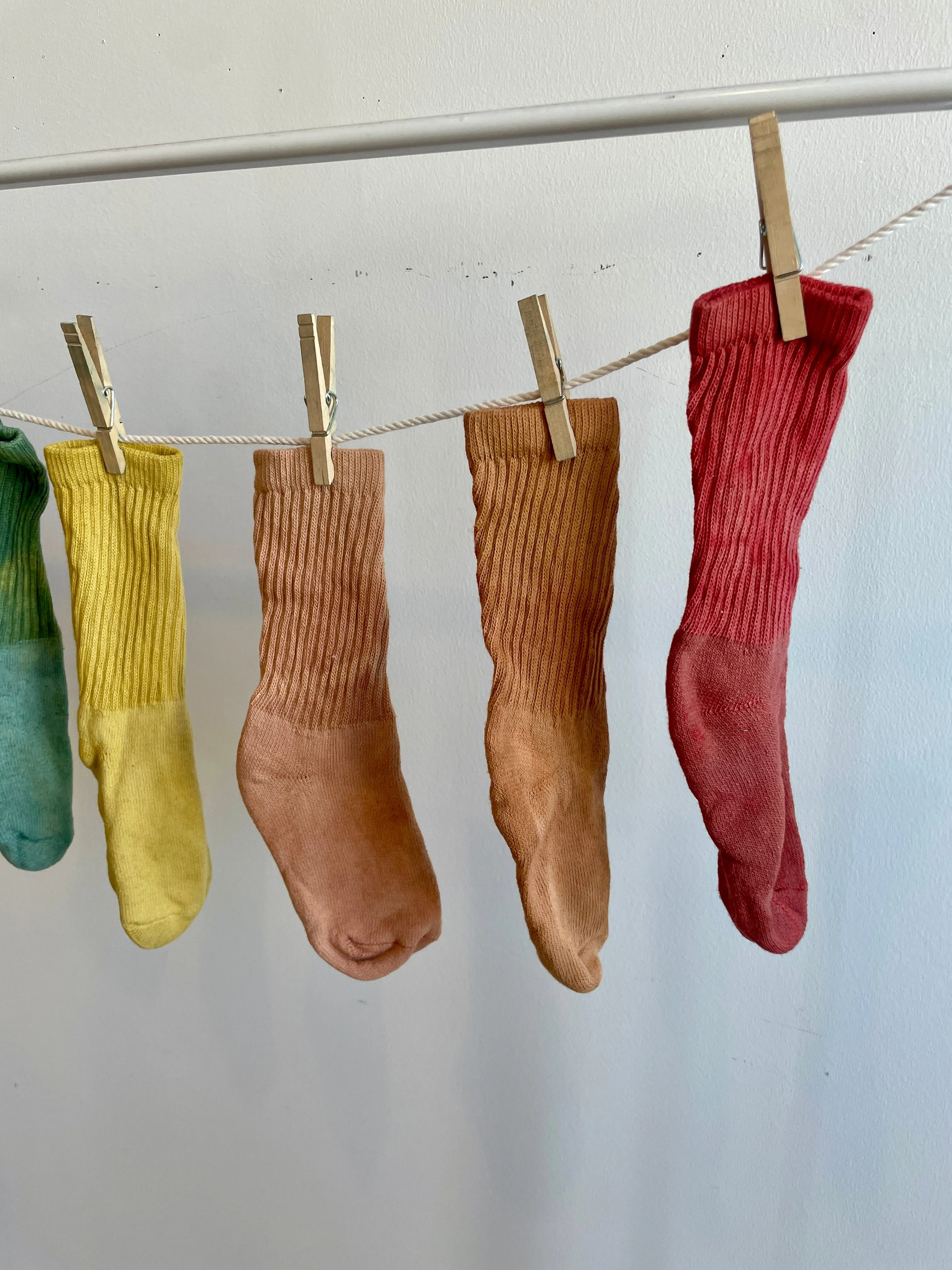 Yellow Organic Cotton Plant Dyed Socks