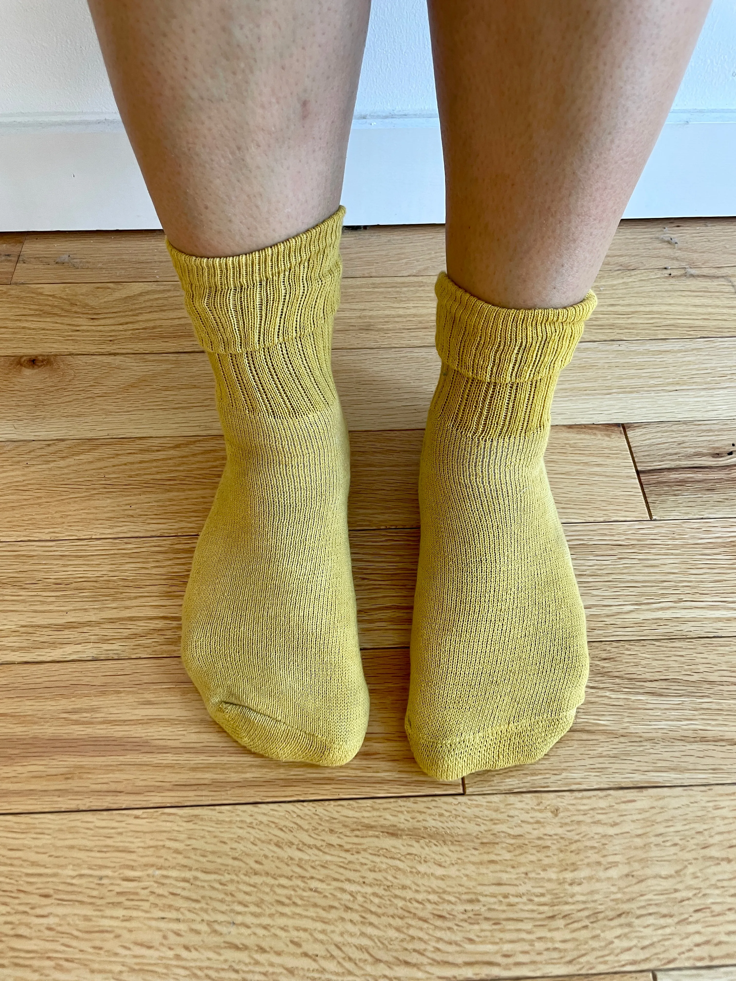 Yellow Organic Cotton Plant Dyed Socks