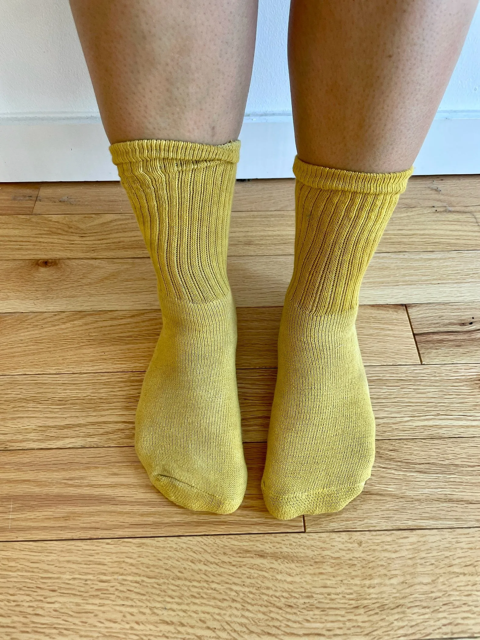 Yellow Organic Cotton Plant Dyed Socks