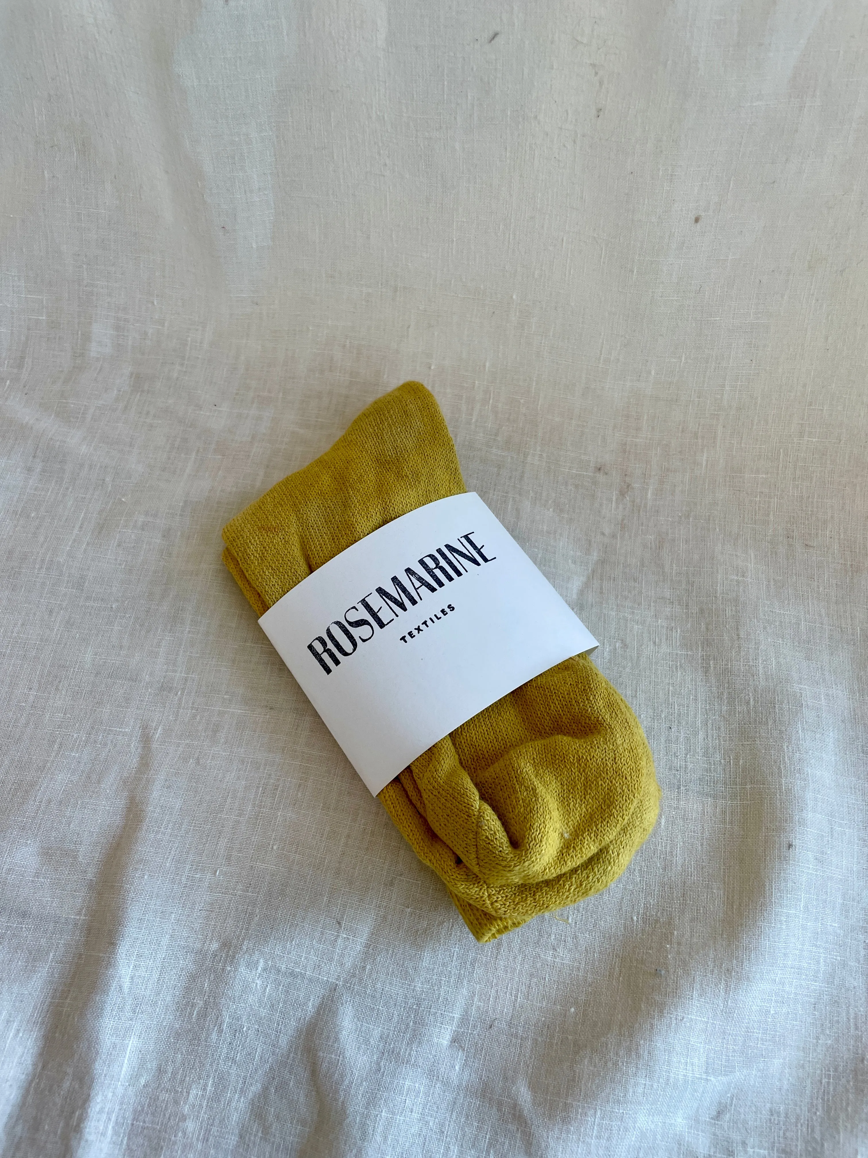 Yellow Organic Cotton Plant Dyed Socks